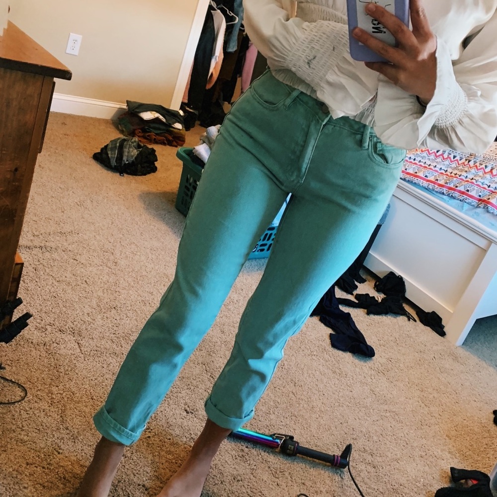 Mint colored jeans